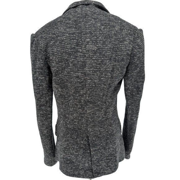 Anthropolgie Cartonnier Black Knit Single Breasted Classic Parisian Blazer Small - Picture 7 of 12